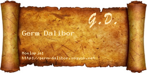 Germ Dalibor névjegykártya